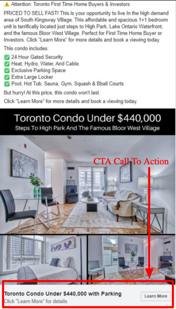 CTA real estate example