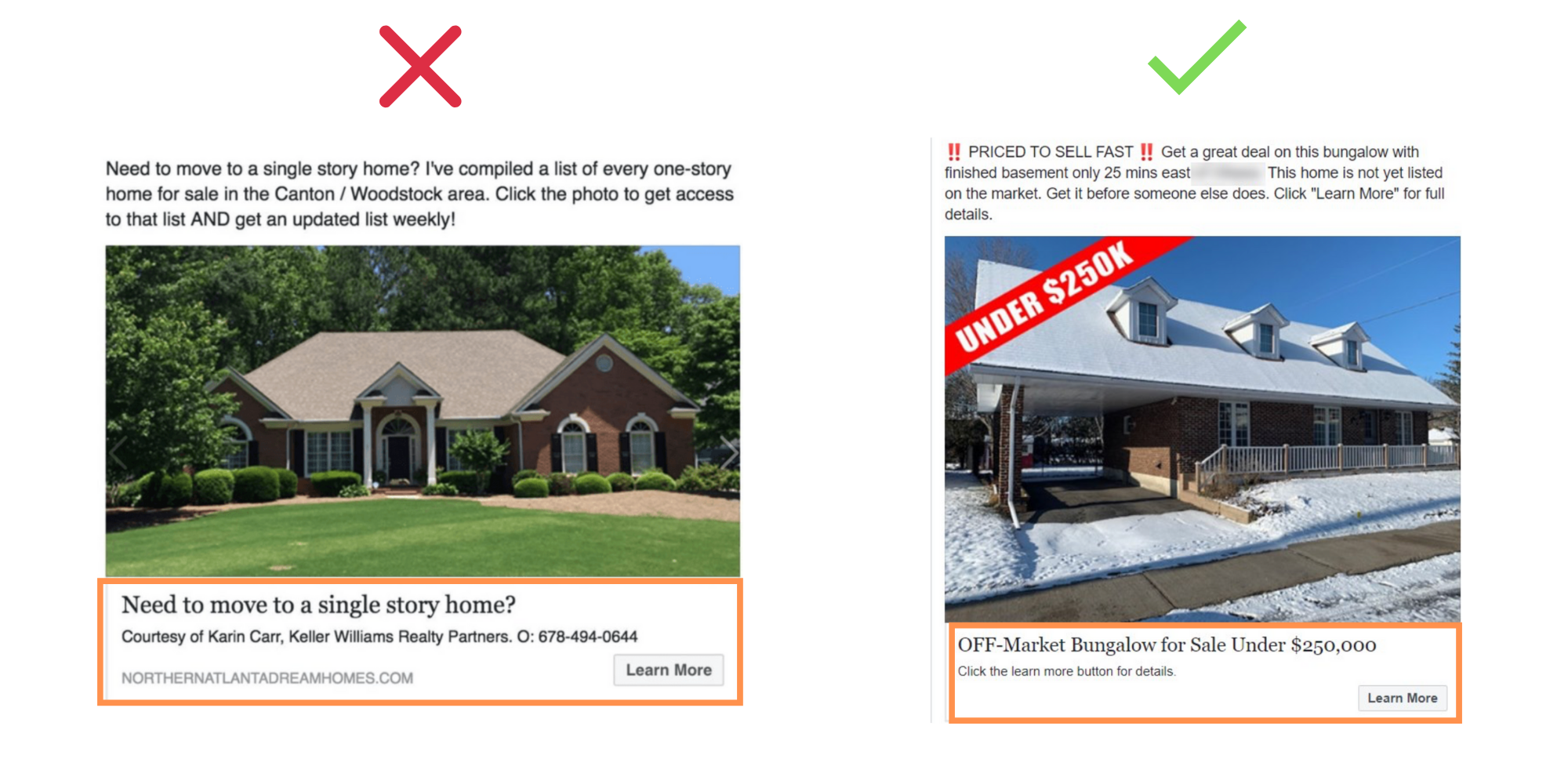 Facebook Real Estate Ad Examples